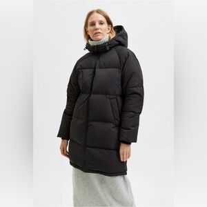 Selected Femme Black Puffer Jacket - Size 34 (S)